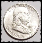 1949-D  FRANKLIN HALF DOLLAR Better Date Nice AU #16D61 .900 Fine SILVER