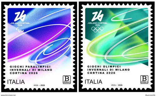 Italy 2026 Winter Olympics/Paralympics,Milan-Cortina,Winter Sports,2v  MNH