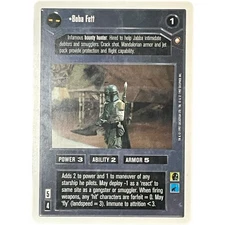 Star Wars CCG Boba Fett First Anthology Preview White Border Rare Decipher