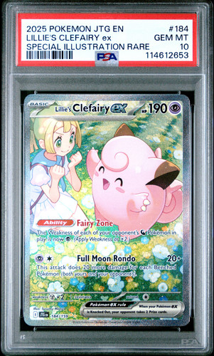 Lillie's Clefairy ex graded PSA 10 for sale on eBay