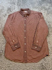Oobe Shirt Men XL Red Plaid 161 King St Long Sleeve Button Down Vtg 90s