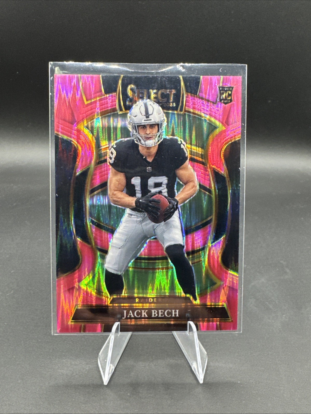 2025 Panini Select - Concourse Jack Bech #6 Pink Shock Prizm (RC)