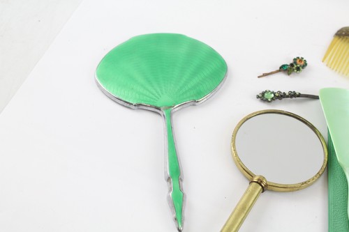 Womens Vanity Collectables Greens Inc Hat Pins Mirror Scent Bottle Lipstick Case - Picture 9 of 10