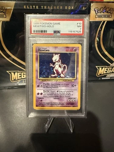 1999 POKEMON BASE SET UNLIMITED #10 MEWTWO-HOLO PSA 7