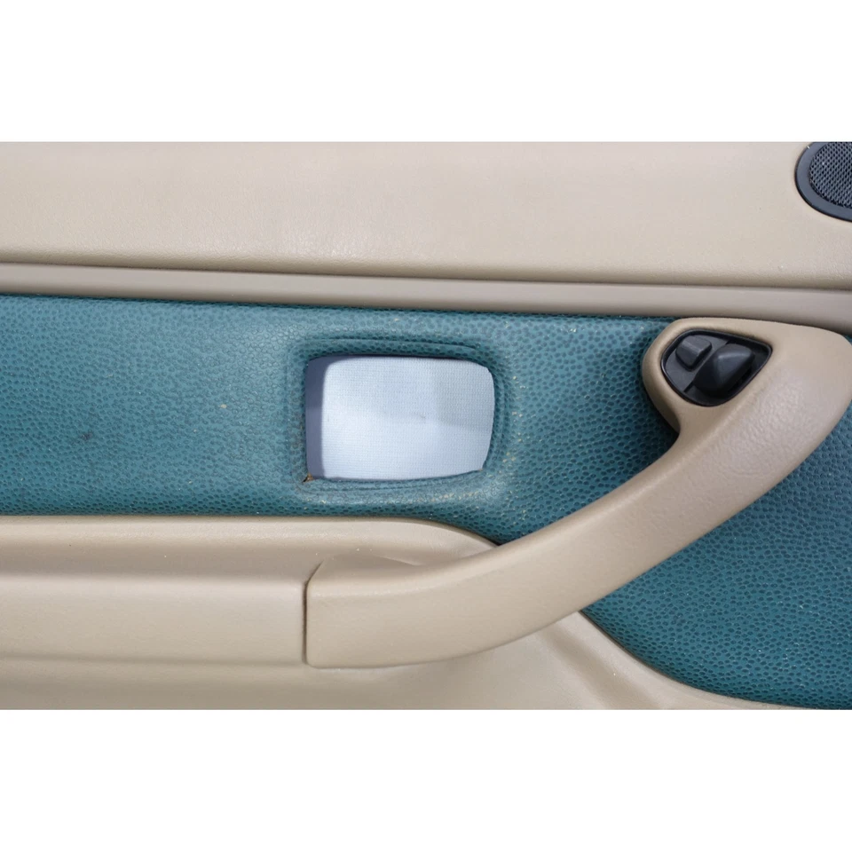 Par de paneles de puerta BMW Z3 Roadster 96-99 tapicería interior de cuero verde musgo OEM Foto 4 de 4