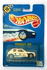 ∞ VINTAGE Mattel Hot Wheels PEUGEOT 205 RALLYE Blue Card #105 WRC Monte-Carlo ∞