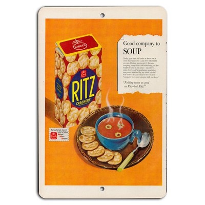Ritz Crackers Sign BanginPrints Vintage Aluminum Metal Decorative Sign