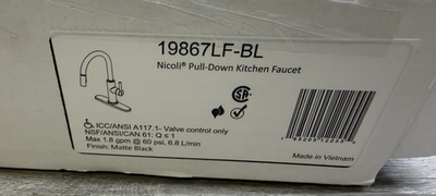 #ad #ad Delta Nicoli 19867LF BL Pull Down Spray Kitchen Sink Faucet Matte Black READ $149.99