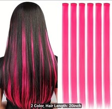 Pink 20in Hair Extensions : New