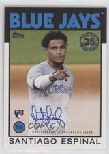 2021 Topps 1986 Topps Baseball Auto Santiago Espinal #86A-SE Auto 07b3