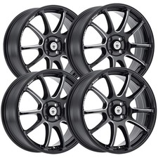 Set Of 4 Konig Illusion 17x7 4x100 40mm Blackmilled Wheels Rims 17 Inch