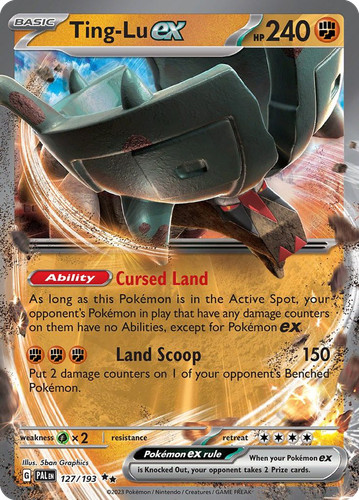Pokemon Paldea Evolved Double Rare Ting-Lu ex 127/193 - Near Mint (NM)
