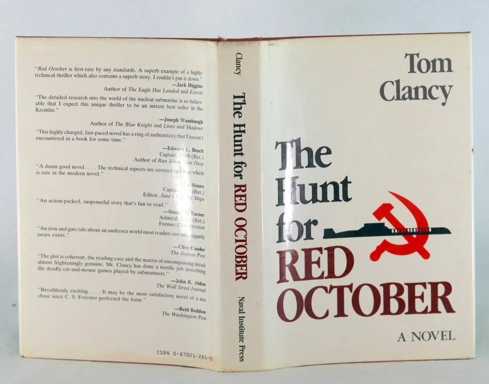 Tom Clancy Signed 1984 The Hunt for Red October Jack Ryan Hardcover w/Dustjacket Foto 4 de 4