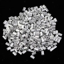 Bulk Aluminum  Crimp Sleeves Fishing Tackle Rigs 0.8mm 1mm 1.2mm 1.5mm 2mm