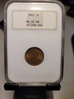 1901 Indian Head Cent NGC MS65RB in a Fatty Holder
