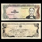 1982 Dominican Republic $1 Un Peso Oro Paper Money World Banknotes Currency Used