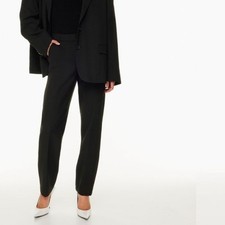 NWT Babaton Aritzia new command black trousers pants 6 slim straight crepe