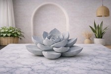 Lotus Flower Sculpture Modern Zen Home Decor Ornament Statue