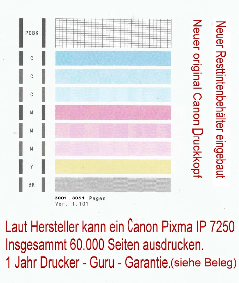 Canon Pixma IP7250 Fotodrucker Kultdrucker schwarz/guter Zustand # Garantie - Bild 2 von 4
