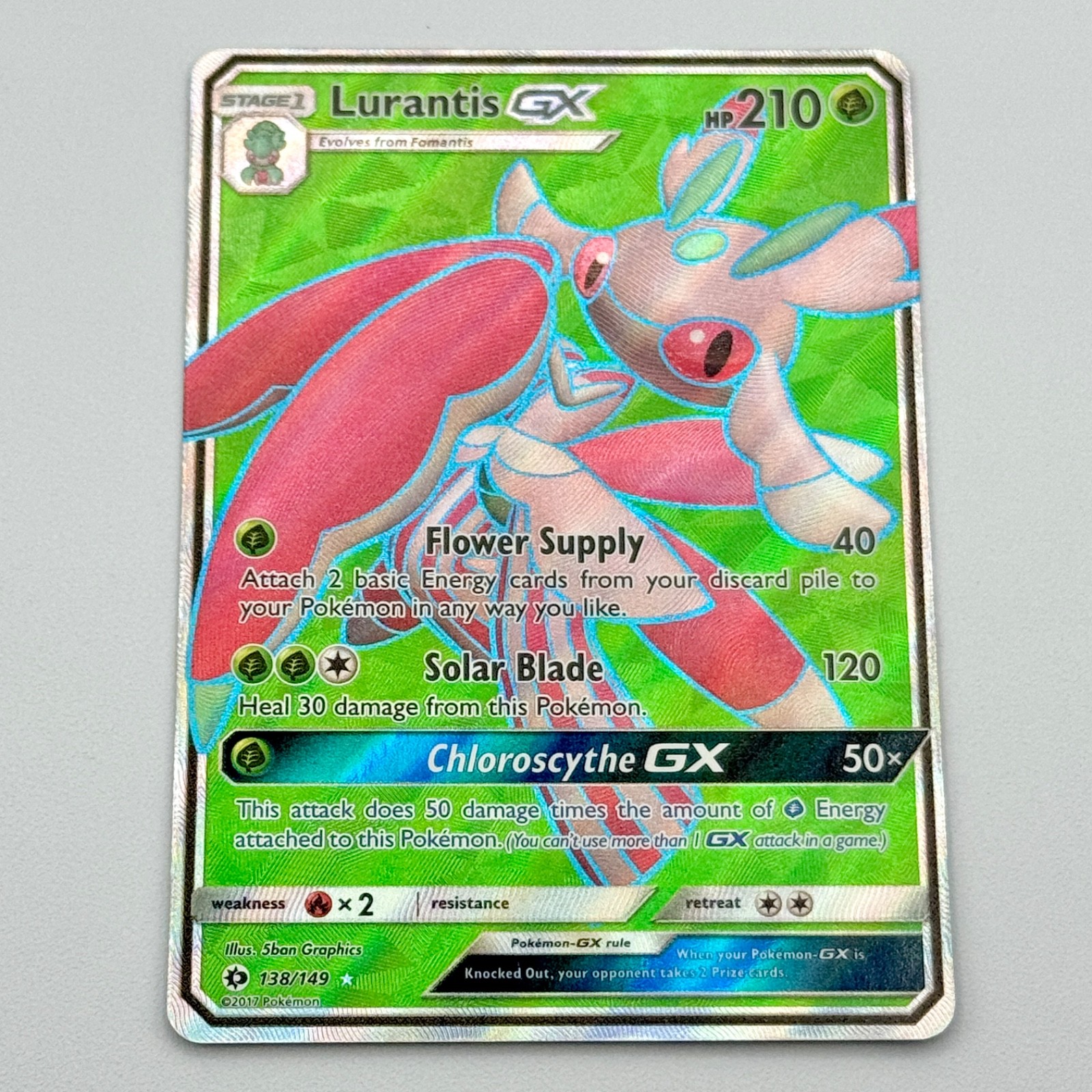 Lurantis GX 138/149 NM/Mint Sun & Moon NM Ultra Rare Full Art Pokemon Card