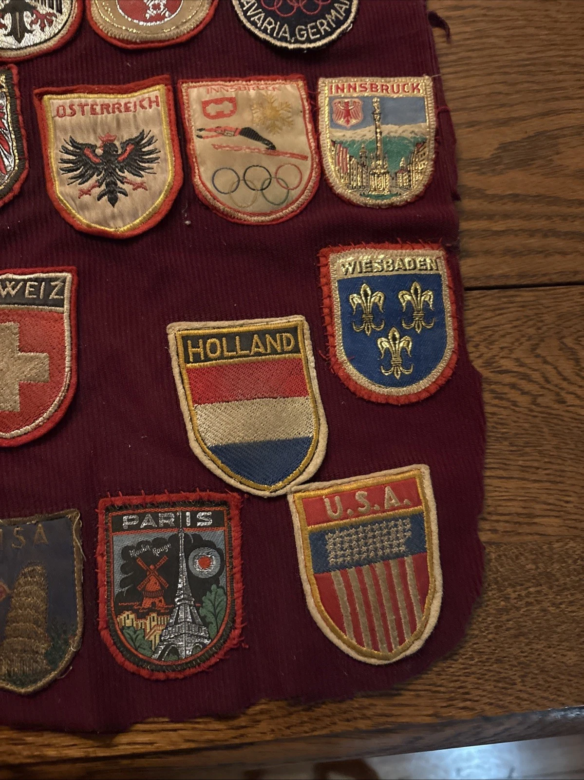 Lot Of 34 Vtg Olympic Travel Patches German Italy USA Holland Read Description image 5