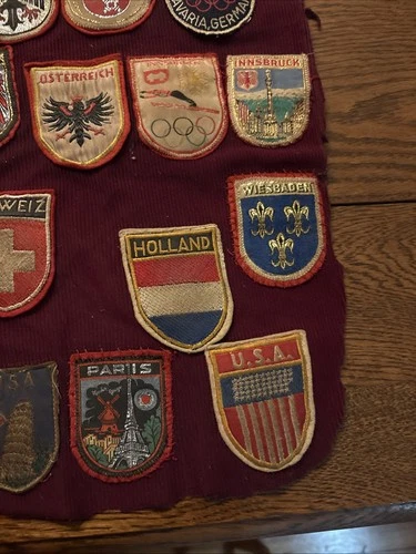 Lot Of 34 Vtg Olympic Travel Patches German Italy USA Holland Read Description image 5