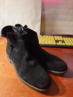 NEW ! Franco Sarto Malina Suede Boot Black Size 8