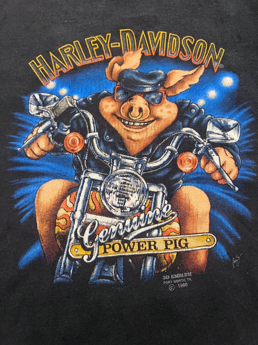 VTG 1989 3D Emblem Harley Davidson Hog Genuine Power Pig VTG 1989 3D Emblem Harley Davidson Hog Genuine Power Pig