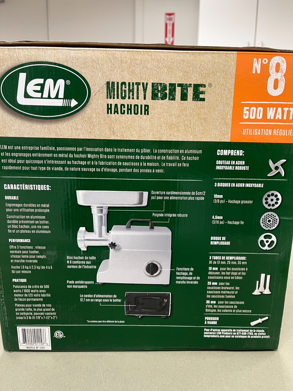 LEM 1158 Electric Meat Grinder Silver 642008794972 eBay