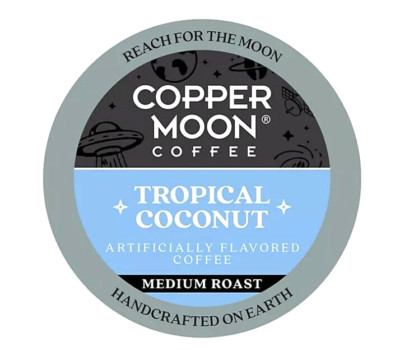 Lot 12Kcup Copper Moon Coffee Tropical Coconut Keurig Pod Brew Barista July4 Gif