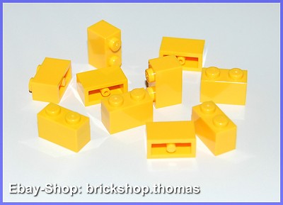 Lego 10 x Basicsteine Bausteine gelb - 3004 - Brick 1 x 2  yellow - NEU / NEW