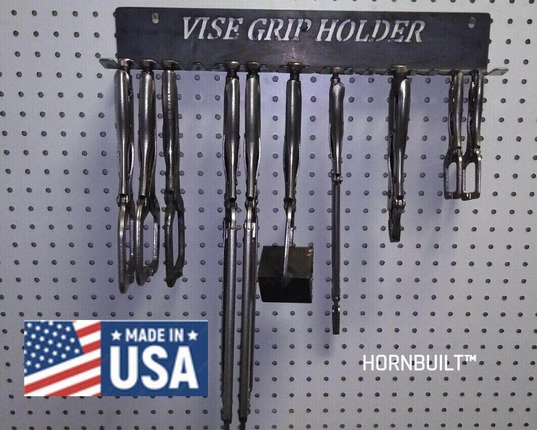 Hornbuilt Vise Grip Holder - Vise Grip Storage Rack - Wall mount ...