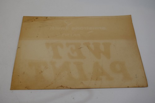 ARMSTRONG SMITH PAINTs WET Paint Paper Sign New Old Stock Unused #1 - Picture 4 of 4