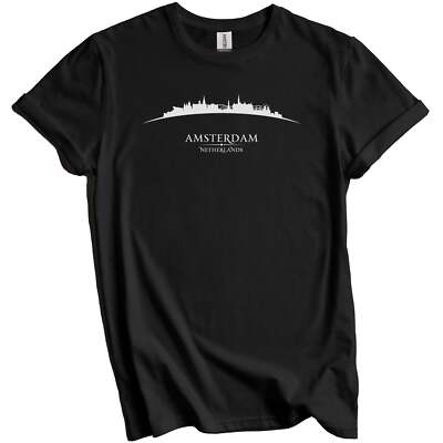Amsterdam Netherlands Cityscape Downtown Skyline T-Shirt