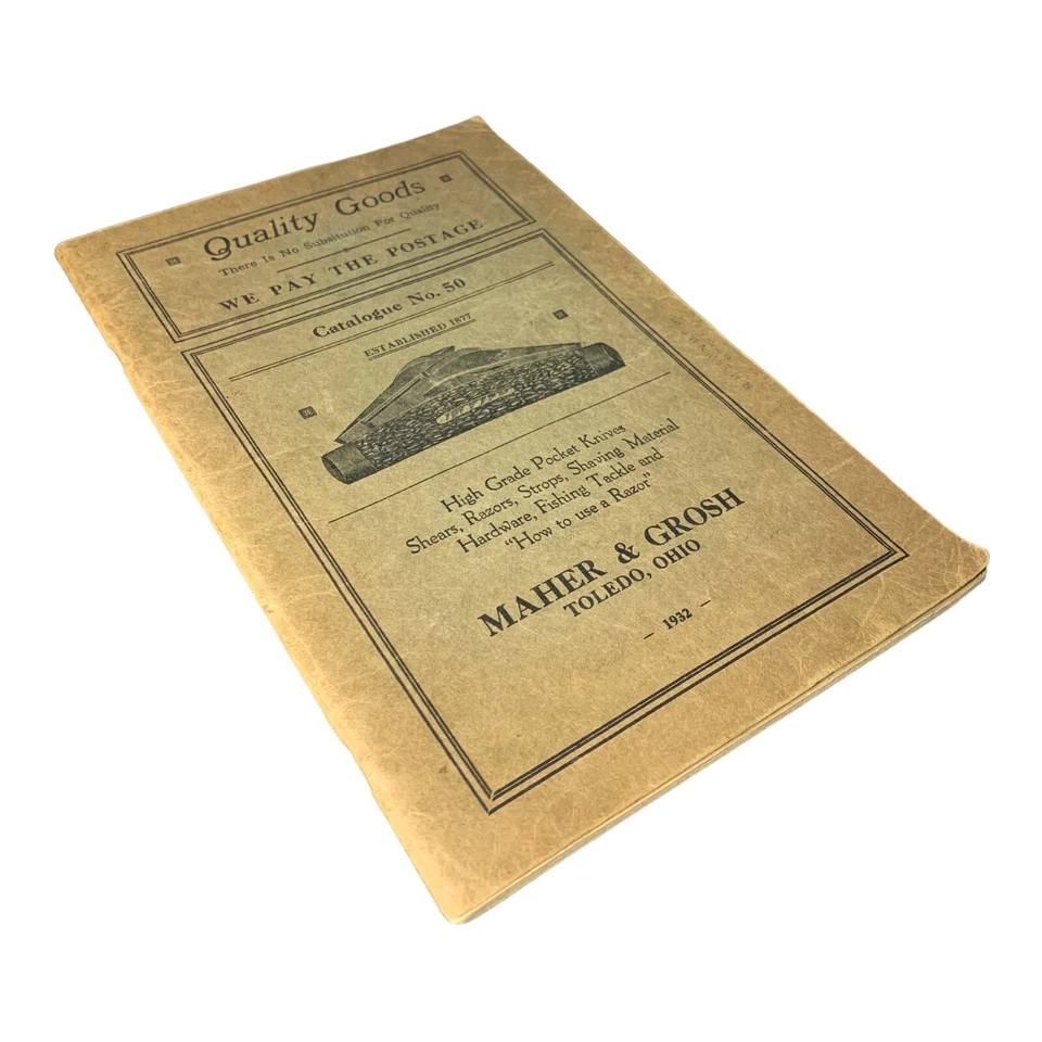 Maher & Grosh Cubiertos Navaja de Bolsillo [1932] Herramientas Aparejos de Pesca Catálogo #50 Foto 2 de 4