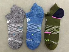 Bombas Men's All-Purpose Performance Ankle Sock Size Large 9-13 3 Pairs 3 Colors