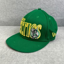 New Era Boston Celtics Baseball Hat Cap Snapback Green Yellow Hardwood Classics