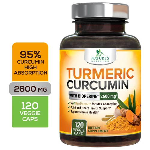 Turmeric Curcumin with Bioperine 2600mg High Absorption Triple Strength Capsules