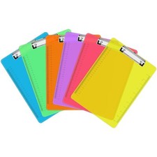 Plastic Clipboards 6 Pack Clear Colored Clipboards Low Profile Clip Board 12....