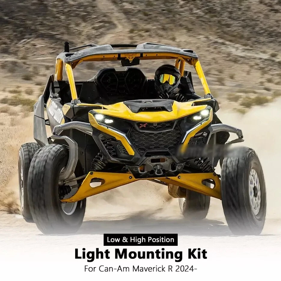 UTV Front Light Protection Mounting Bracket Fit For Can-Am Maverick R 2024 2025 - Image 2 of 4