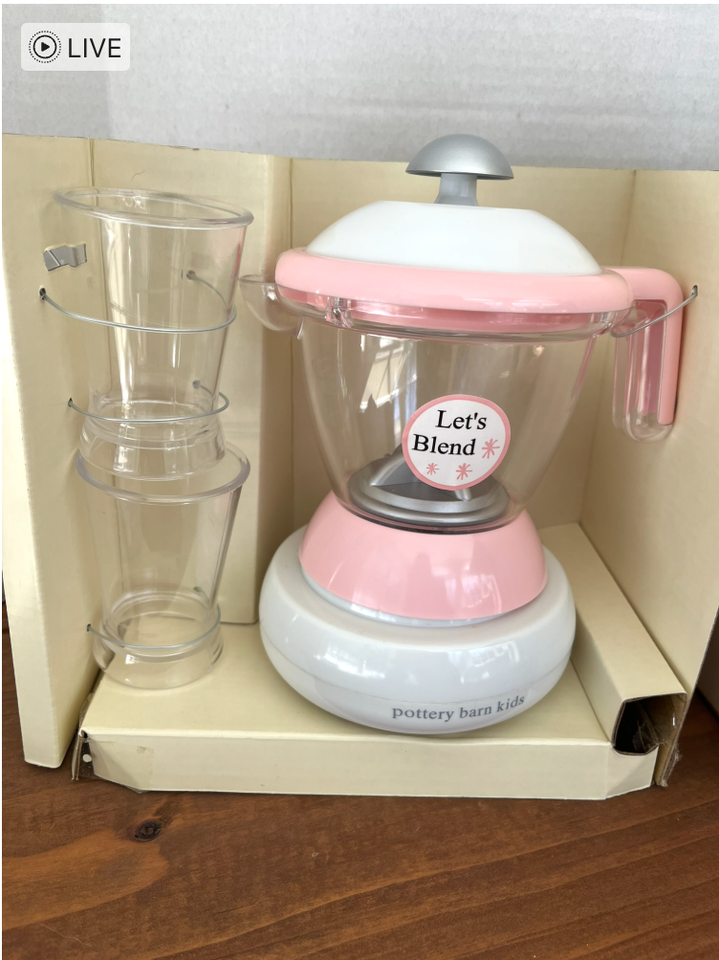Pottery Barn Pink BLENDER w 2 glasses NEW in box VINTAGE circa 2003 ...