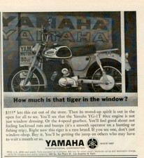 1963 Yamaha YG-1T Motorcycle How Much is That Tiger in Window? VINTAGE PRINT AD