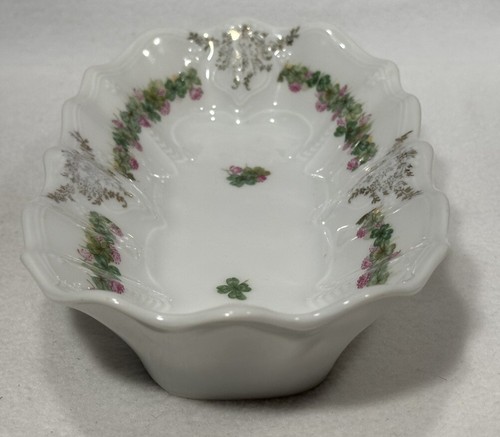 Antique C.T. Tielsch Scalloped Floral Serving Dish - Made in Germany - Picture 5 of 8