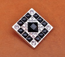 5X Rhinestone Black Glass Leathercraft Western Cowboy Leather Belt Square Concho