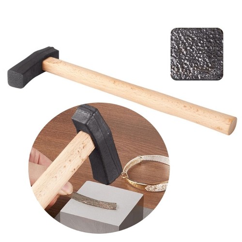Metal Texturing Hammer DIY Jewelry Making Tool Square Head with Handle - Picture 2 of 19