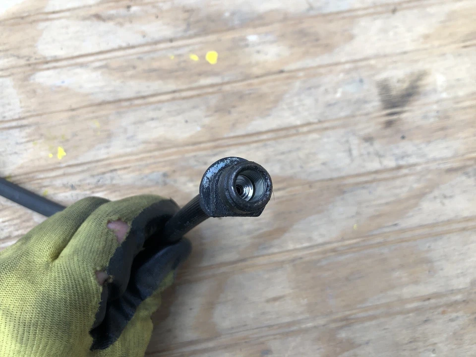 Manguera flexible de freno delantero izquierdo Acura Honda OEM 2014 MDX 01465TZ5A00 Foto 3 de 4