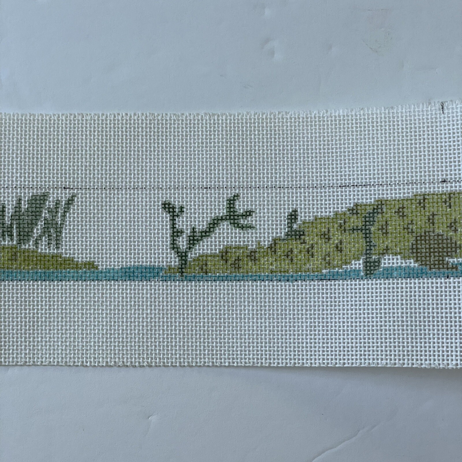 Alligator Handpainted Needlepoint Canvas For Belt Florida Gator Design 18ct eBay