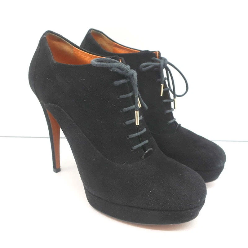Bottines à lacets Gucci Betty en daim noir taille 38,5