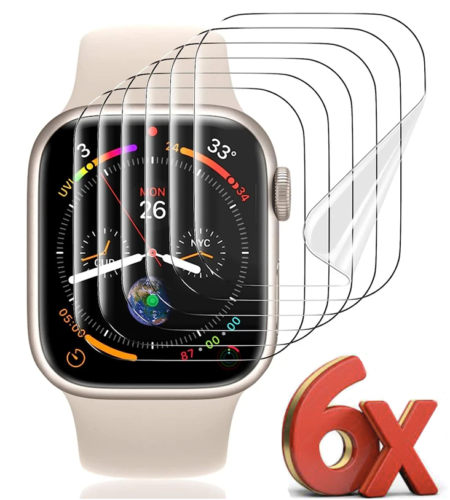 💥6 STÜCK 3D Hydrogel Schutz Folie für Apple Watch Series 9/8/7/6/5/4 Ultra 2💥 - Bild 1 von 6