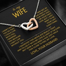 To My Wife Necklace, Christmas Gifts For Women, Anniversary Gift For Wife